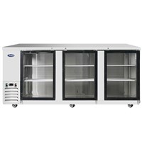 Atosa 90-in Stainless Steel Back Bar Cooler w/ Glass Doors