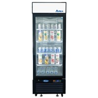 Atosa Upright Refrigerator/Merchandiser / One Door, Black Cabinet (19.3cuft) - Bottom Mount