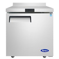 Atosa Worktop Refrigerator - 27-in Wide/One Door w/ Backsplash / 27" Worktop Refrigerator w/ Backsplash
