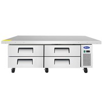 Atosa 76-in Refrigerated Chef Base / 76'' Extended Top Chef Base with 72'' Cabinet