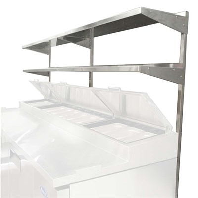 Atosa 44-in Pizza Prep Table Overshelf (Stainless Steel) / 44" Pizza Prep Table Overshelf (Stainless Steel)