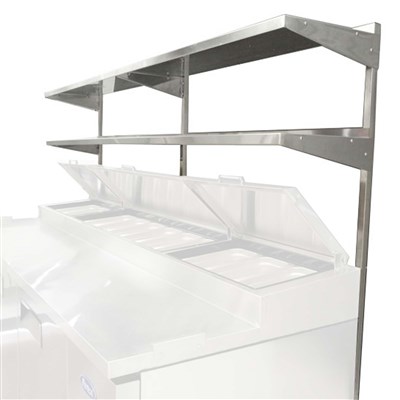 Atosa 67-in Pizza Prep Table Overshelf (Stainless Steel) / 67" Pizza Prep Table Overshelf (Stainless Steel)