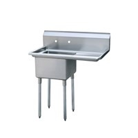 One Compartment Sink, w/ Right Drainboards / One Comp. Sink, 18''  Right Drainboards