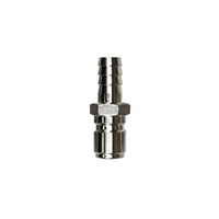 Stainless Steel Male Quick Disconnect to 1/2" (12mm) Barb / 