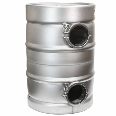 Inspection Keg with Windows and Tri-clamp Ports (1/2 BBL) / 1/2BBL Inspection Keg with Windows