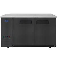 Atosa 59-in Shallow Depth (24-1/2-in) Back Bar Cooler (Black Exterior) / 59" Back Bar Cooler Shallow Depth (Black Exterior)