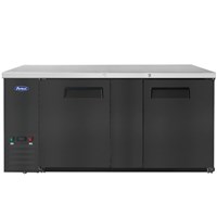 Atosa 69-in Shallow Depth (24-1/2-in) Back Bar Cooler (Black Exterior) / 69" Back Bar Cooler Shallow Depth (Black Exterior)