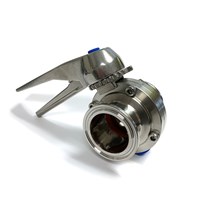 1.5" Tri-Clamp Butterfly Valve w/ Stainless Steel Trigger