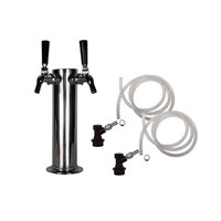 Beer Tower - 2 Perlick 630SS Faucets - Homebrew Ball Lock / 