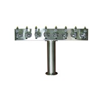 Beer Tower - 8 Faucets - Stainless Steel / 8 Tap "T" Style Beer Tower