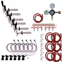 Refrigerator Keg Kit - Taprite Regulator - 6 Tap - BALL LOCK (Alternate View 1)