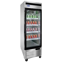Atosa Upright Freezer w/ One Glass Door & Stainless Interior/Exterior - Bottom Mount (Alternate View 2)