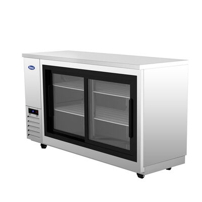 Atosa 69-inch Shallow Depth Sliding Glass Door Back Bar Cooler (S/S) (Alternate View 3)