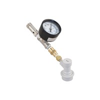 Ball Lock Disconnect with Adjustable Pressure Relief Valve and Gauge (Alternate View 1)