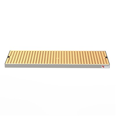 Micromatic 12" SS/PVD Brass Surface Mount Drain Tray, No Drain Nipple (Alternate View 1)