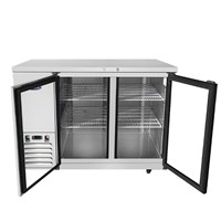 Atosa 59-in Stainless Steel Back Bar Cooler w/ Glass Doors (Alternate View 2)