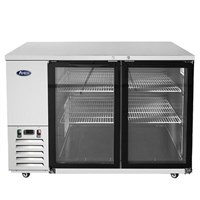 Atosa 59-in Stainless Steel Back Bar Cooler w/ Glass Doors (Alternate View 3)
