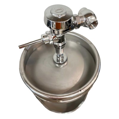 Keg Urinal w/ Flusher & Drain - 1/2 bbl Keg (Alternate View 5)