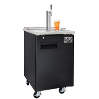 1 Faucet Commercial Grade Kombucha Kegerator (Black) / 