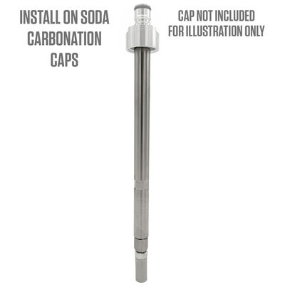Carbonating Wand for Soda Carbonation Caps - 10" Long (Alternate View 4)