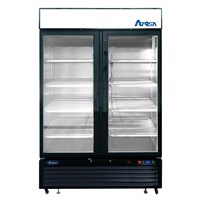 Atosa Upright Refrigerator/Merchandiser / Two Door, Black Cabinet (28.5cuft) - Bottom Mount (Alternate View 1)