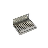 6"x4" Wall Mounted Drip Tray - Stainless Steel - No Drain (Alternate View 1)