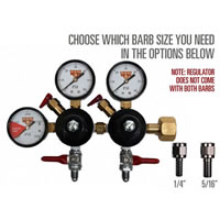 CO2 Beer Regulator - Three Gauge - Dual Body (Alternate View 1)
