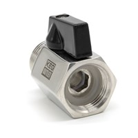 5/8" Beer Tap Shutoff - Ball Valve For Sanke Coupler (Stainless Steel) (Alternate View 2)