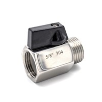 5/8" Beer Tap Shutoff - Ball Valve For Sanke Coupler (Stainless Steel) (Alternate View 4)