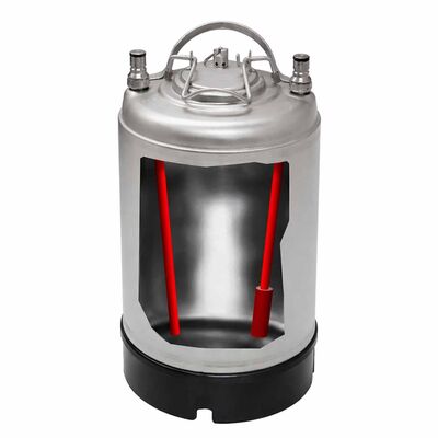 Carbonation Keg with Diffusion Stone - Single Handle - 3G / 3 Gallon Carbonation Keg with Diffusion Stone