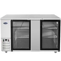 Atosa 69-in Stainless Steel Back Bar Cooler w/ Glass Doors (Alternate View 1)