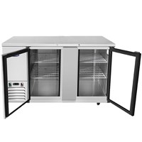 Atosa 69-in Stainless Steel Back Bar Cooler w/ Glass Doors (Alternate View 2)