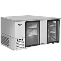Atosa 69-in Stainless Steel Back Bar Cooler w/ Glass Doors (Alternate View 3)