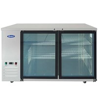 Atosa 59-in Stainless Steel Shallow Depth (24-1/2-in) Back Bar Cooler w/ Glass Doors / 59" Back Bar Cooler w/ Glass Door Shallow Depth (S