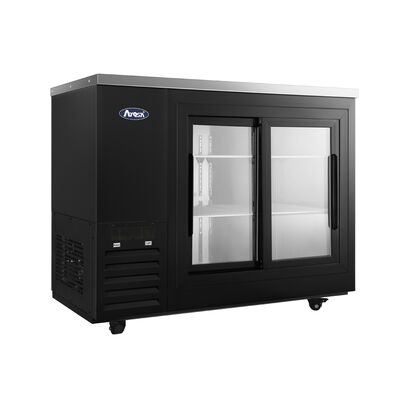 Atosa 48-inch Shallow Depth Sliding Glass Door Back Bar Cooler (Black) (Alternate View 4)