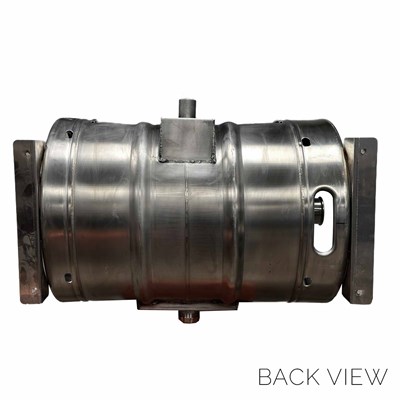 Keg Trough Urinal w/ Flusher & Drain - 1/2 bbl Keg (Alternate View 2)