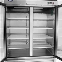 Atosa Upright Freezer w/ Two Glass Doors & Stainless Interior/Exterior - Bottom Mount (Alternate View 3)