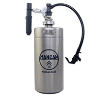 ManCan Stainless Steel Growler Draft Serving System (128 oz) / 