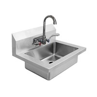 Hand Wash Sink - 18-in / Stainless Steel w/ Wrist Blade Handle (Alternate View 2)