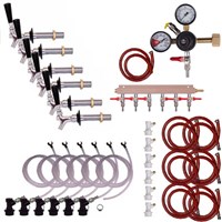 Refrigerator Keg Kit - 6 Tap - Ball Lock w/ CMB Regulator (Alternate View 1)