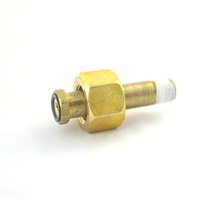 Regulator Nipple Assembly - CGA 320 w/ Flat O-Ring Tank Seal & Nut, Left Hand Thread (Alternate View 1)