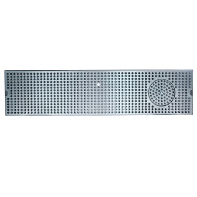 36" Stainless Steel Drip Tray w/ Glass Rinser Drain Tray for 8-12 Faucets / 36" Stainless Steel Drip Tray w/ Glass Rinser