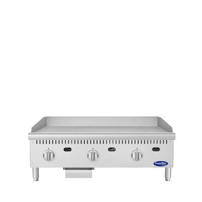 Atosa CookRite ATG-3624-S 36" Thermostatic Polished Steel Griddle, 90,000 BTU (Alternate View 1)