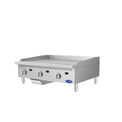 Atosa CookRite ATG-3624-S 36" Thermostatic Polished Steel Griddle, 90,000 BTU (Alternate View 3)
