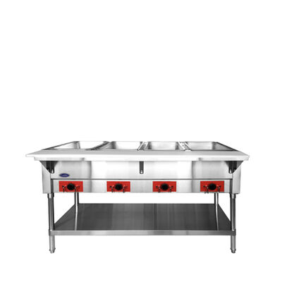 4-Well Electric Hot Food Table - 500W Each (2000W Total, 120V) with Water Pans / Electric Hot Food Table, 4 Wells 500W/well, 2000W/