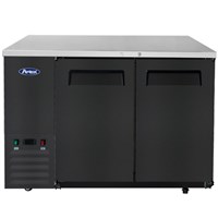 Atosa 48-in Shallow Depth (24-1/2-in) Back Bar Cooler (Black Exterior) / 48" Back Bar Cooler Shallow Depth (Black Exterior)