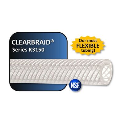 CLEARBRAID® K3150 Series Reinforced PVC Beverage Hose (3/4" ID) (Alternate View 2)