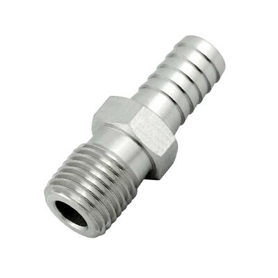 1/8" NPT Male to 1/4" Barb Stainless Steel Fitting / 1/8" NPT to 1/4" Barb Stainless Steel Fitting