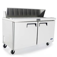 Atosa 60-in Refrigerated Sandwich Prep Table w/ 16 Stainless Steel Pans (Alternate View 2)