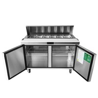 Atosa 60-in Refrigerated Sandwich Prep Table w/ 16 Stainless Steel Pans (Alternate View 3)